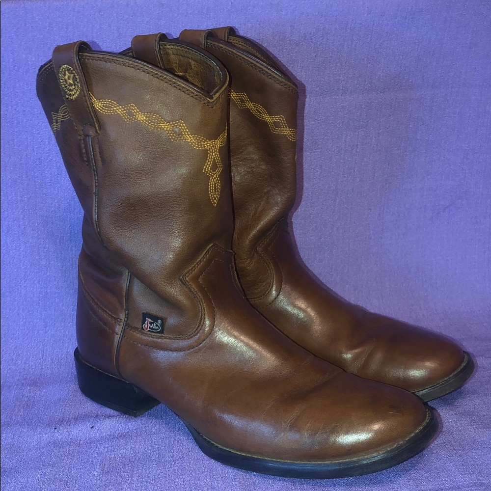 Used Justin George Strait Cotulla Series Ladies Roper L4609 Size 8.5B